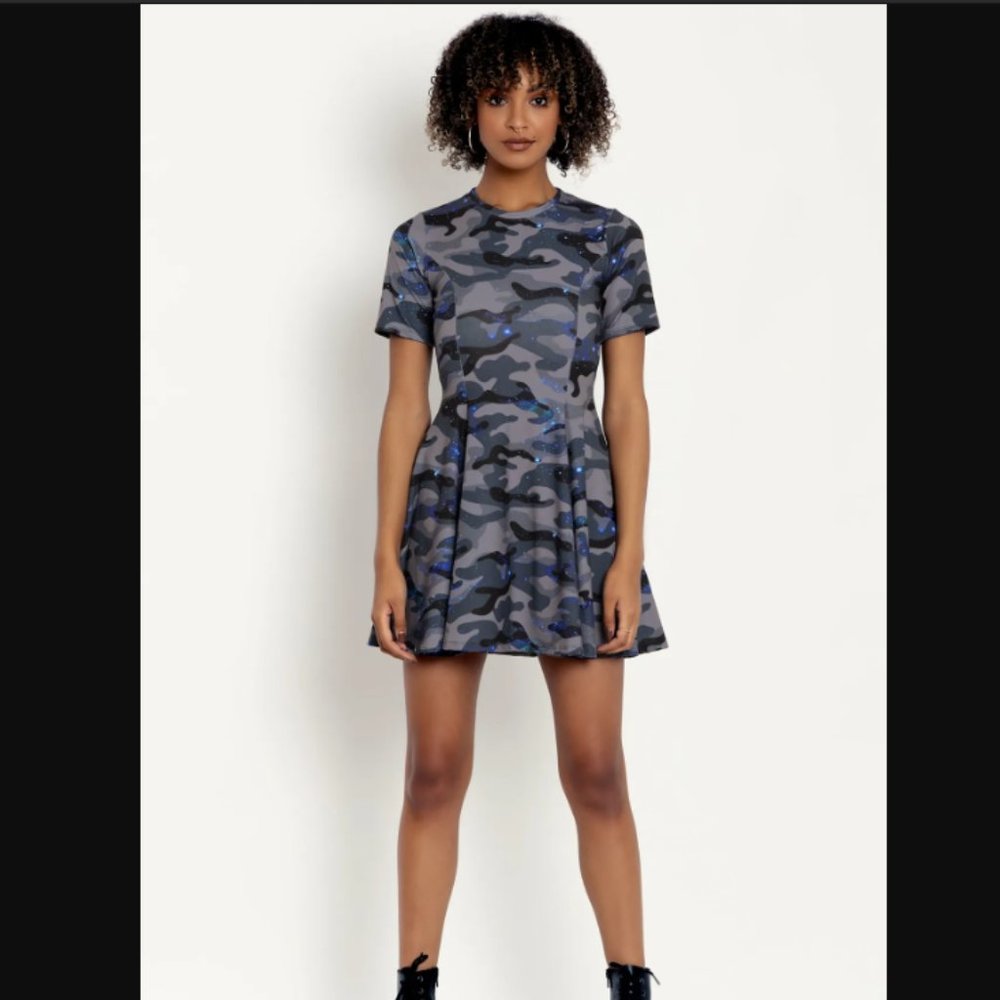 NWOT - never worn - Blackmilk Galaxy Camo Evil Tee Dress - sz S - Picture 2 of 8